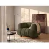 Fauteuil en tissu bouclette vert COLIANI
