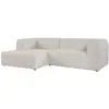 Canapé d'angle gauche en tissu texturé beige RIMALO