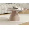 Table basse en métal - Beige brillant - DINEGA