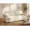 Canapé 3 places en tissu texturé blanc cassé NETUSO