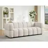 Canapé 3 places en tissu texturé beige PAVIRA