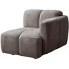 Fauteuil d'angle droit en tissu texturé taupe CARLIVI