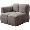 Fauteuil d'angle gauche en tissu texturé taupe CARLIVI
