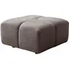 Pouf en tissu texturé taupe CARLIVI