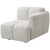 Fauteuil d'angle droit en tissu texturé blanc cassé CARLIVI