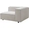 Fauteuil d'angle droit en tissu chenille beige RUZOLO