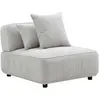Fauteuil en tissu chenille gris clair LELACO