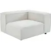 Fauteuil d'angle droit en velours côtelé beige RUZOLO