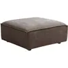 Pouf en tissu chenille taupe RUZOLO
