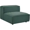 Fauteuil en velours côtelé vert RUZOLO
