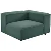 Fauteuil d'angle droit en velours côtelé vert RUZOLO