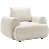 Fauteuil en tissu chiné beige MONELIA