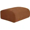 Pouf en velours côtelé fines côtes terracotta POGNI de Maison Céphy