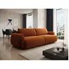 Canapé 4 Places Convertible En Tissu Chenille Terracotta Monelia