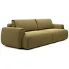 Canapé 4 Places Convertible En Tissu Chenille Vert Olive Monelia