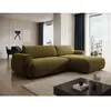 Canapé D'Angle Droit Convertible En Tissu Chenille Vert Olive Monelia
