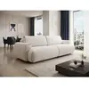 Canapé 4 Places Convertible En Tissu Chenille Blanc Ivoire Monelia