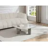 Table basse en MDF - Beige laqué - BRILONA