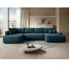VENTE-UNIQUE Grand Canapé D'Angle Gauche Panoramique Convertible En Ti...