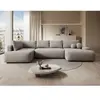 VENTE-UNIQUE Grand Canapé D'Angle Gauche Panoramique Convertible En Ti...