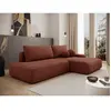 VENTE-UNIQUE Canapé dangle droit ouvert convertible en tissu texturé t...