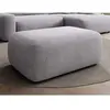 Pouf En Tissu Texturé Gris Clair Daviso