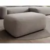 Pouf En Tissu Texturé Taupe Daviso