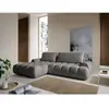Canapé D'Angle Gauche Convertible En Tissu Chenille Gris Farneta