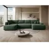 VENTE-UNIQUE Grand Canapé D'Angle Gauche Panoramique Convertible En Ti...