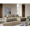 Canapé D'Angle Droit Convertible En Tissu Chenille Taupe Farneta