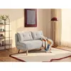Canapé 2 places convertible en tissu beige VALERIO