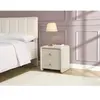 Table de chevet avec 2 tiroirs - Beige - SELORINA