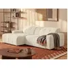 Vente-unique.com Canapé d'angle gauche avec assise coulissante électri...