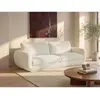 Canap © 4 places en tissu blanc cass © SIDORIO