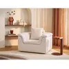 Fauteuil en tissu blanc cassé CAZOCHA
