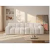 Canapé 4 places en tissu chenille beige ATUJU