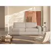 Vente-unique.com Canapé 4 places convertible express en tissu beige - ...
