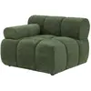 Fauteuil d'angle gauche en tissu chiné vert FACIVIL