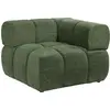 Fauteuil d'angle en tissu chiné vert FACIVIL