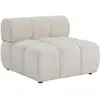 Fauteuil en tissu chiné beige FACIVIL