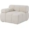 Fauteuil d'angle gauche en tissu chiné beige FACIVIL