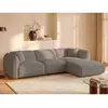 Vente-unique.com Canapé d'angle droit convertible en tissu chenille ta...