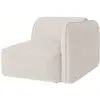 Fauteuil d'angle droit en tissu chenille beige CAMILIO de Maison Céphy
