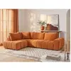 Vente-unique.com Canapé dangle gauche avec dossier en tissu chenille terracotta CLENALI