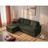 Vente-unique.com Canapé d'angle convertible et réversible en velours c...