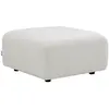 Pouf en tissu bouclette blanc cassé DANEPI