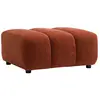 Pouf en tissu texturé terracotta JUTINI