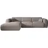 Grand canapé d'angle gauche en tissu gris POGNI de Maison Céphy