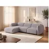 Vente-unique.com Canapé d'angle gauche en tissu chenille gris clair CA...