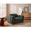 Fauteuil en velours côtelé gris foncé POGNI de Maison Céphy